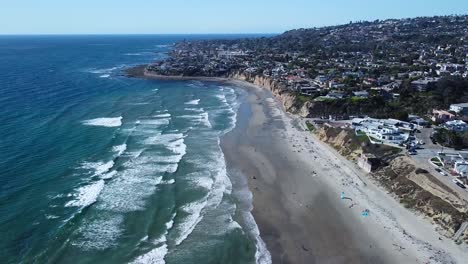 drone view of pacific beach on a sunny day