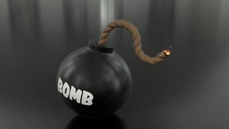 bomb cartoon toon fuse burning lit timer sparks sphere ball loop 4k