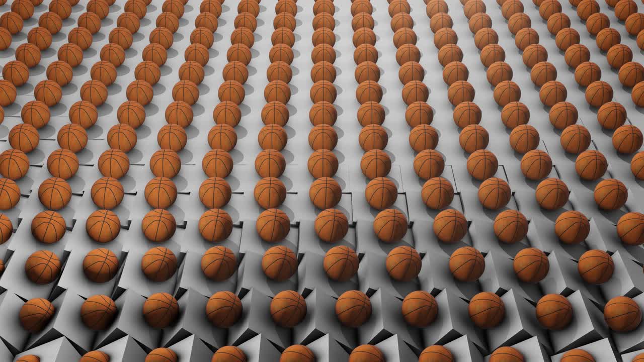다채로운 스포츠 농구 호프와 농구 공 추상적인 배경 빨간색