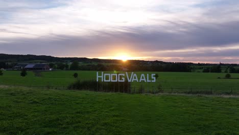 Landal-Hoog-Vaals-Holiday-resort-in-Limburg-province,-sunset-scenery