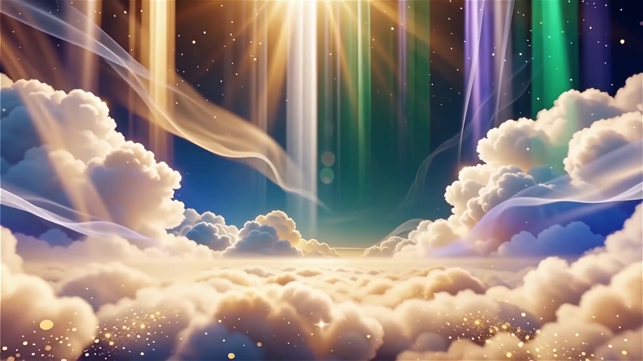 Christian Heavenly Light Worship Background