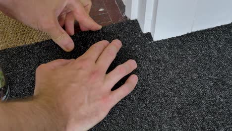 finishing carpet edge trim around doorframe