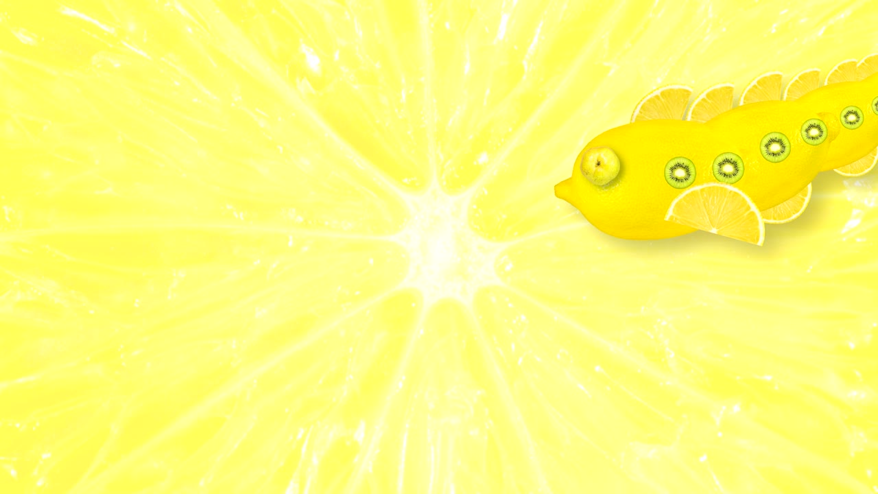 노란색 레몬 물고기에 대한 애니메이션 비디오