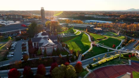 Aerial-of-Liberty-University-at-sunset