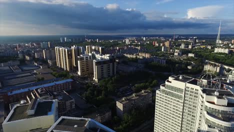 cityscape aerial view of a town