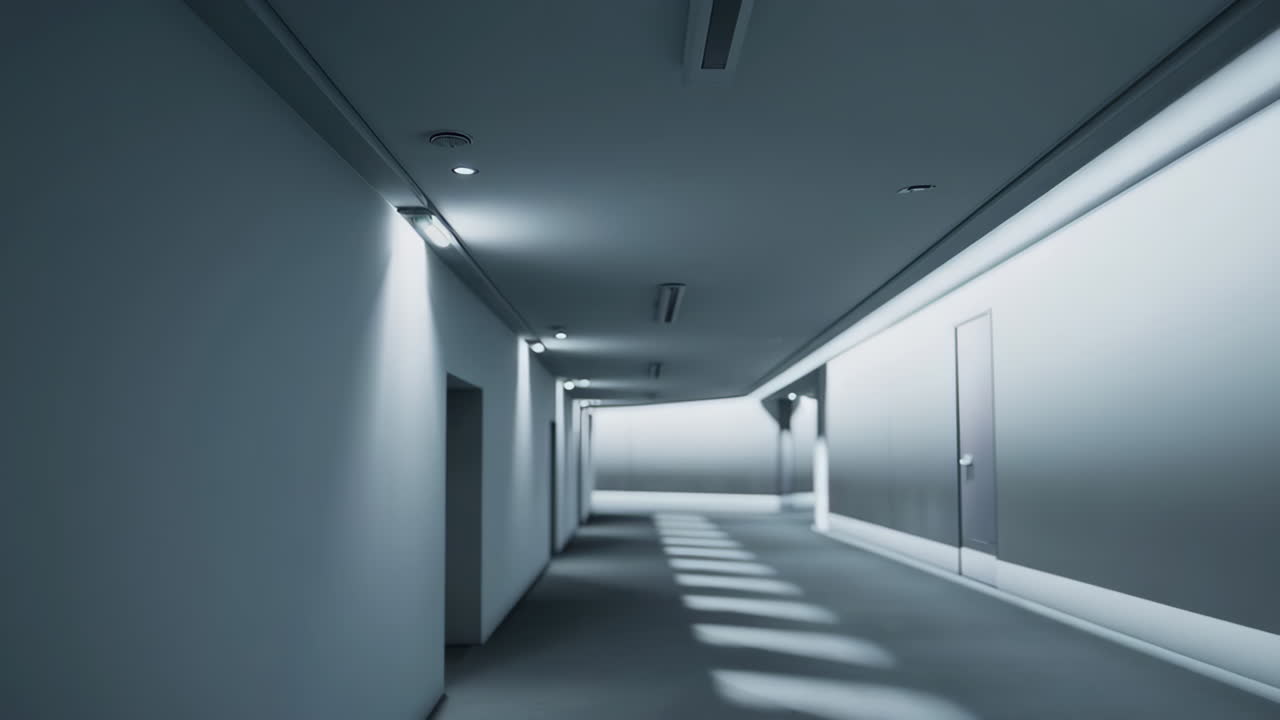 Empty Modern Office Corridor