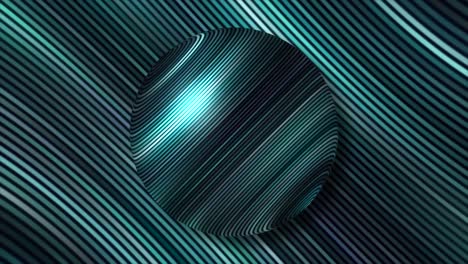 diseño de esfera abstracta con líneas azules y azules