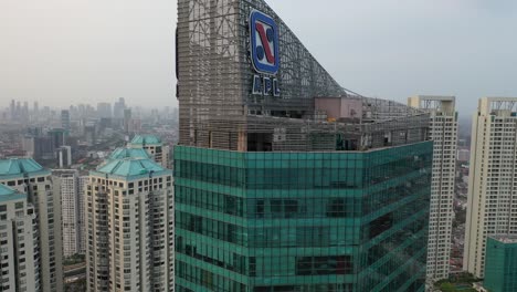 cityscape view of modern buildings in indonesia