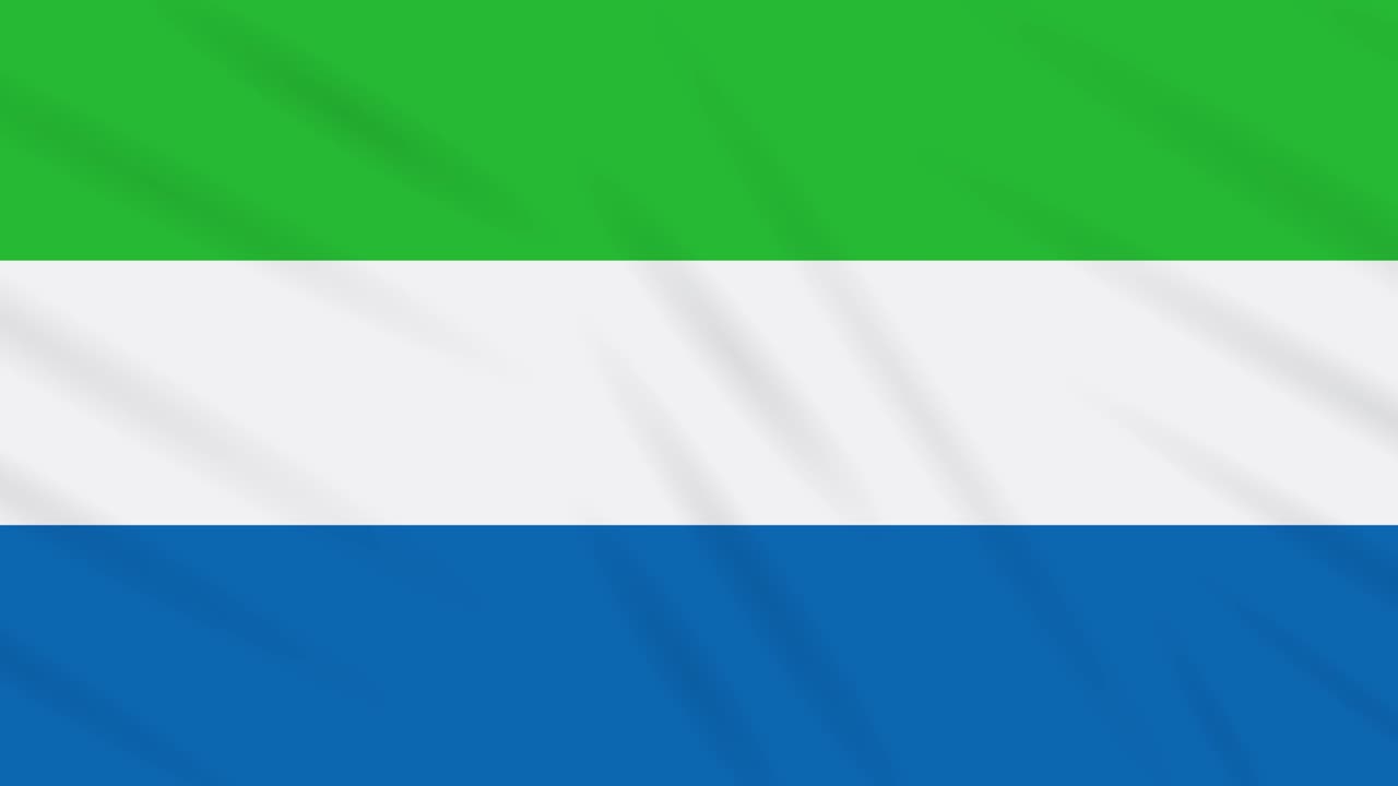 bandera de sierra leone agitando el fondo de la tela, bucle