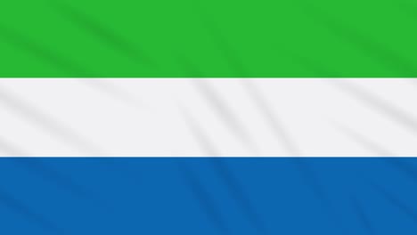 sierra leone flag waving cloth background, loop