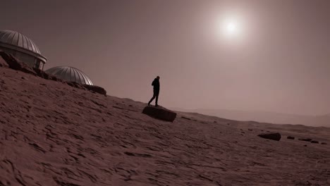 mars exploration - simulated martian landscape
