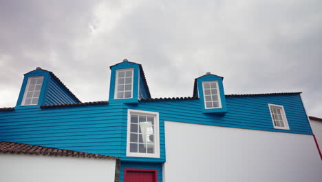 close up shot of the exterior of modern wooden house