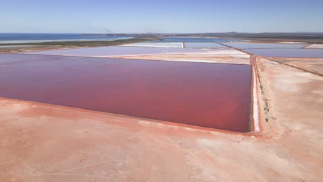 an arial view of geometric salt-pans in the australian outback