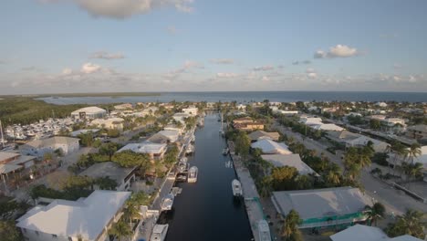 aerial footage of a waterway estate on the key largo, florida keys, fl