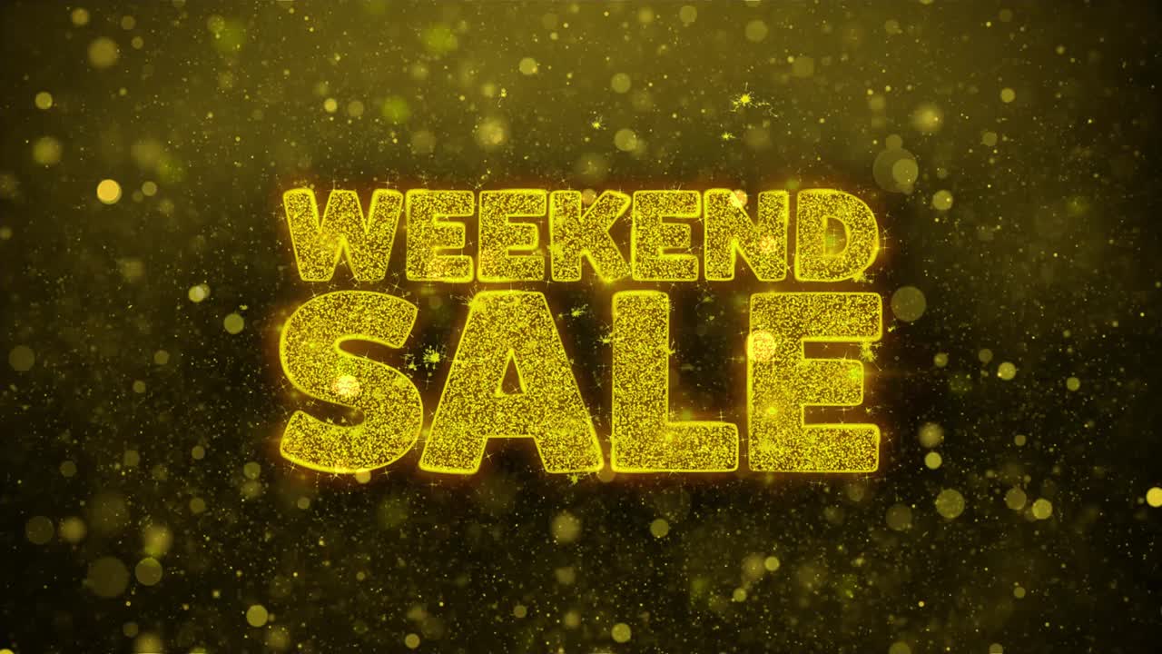 Weekend Sale - Golden Glitter Text