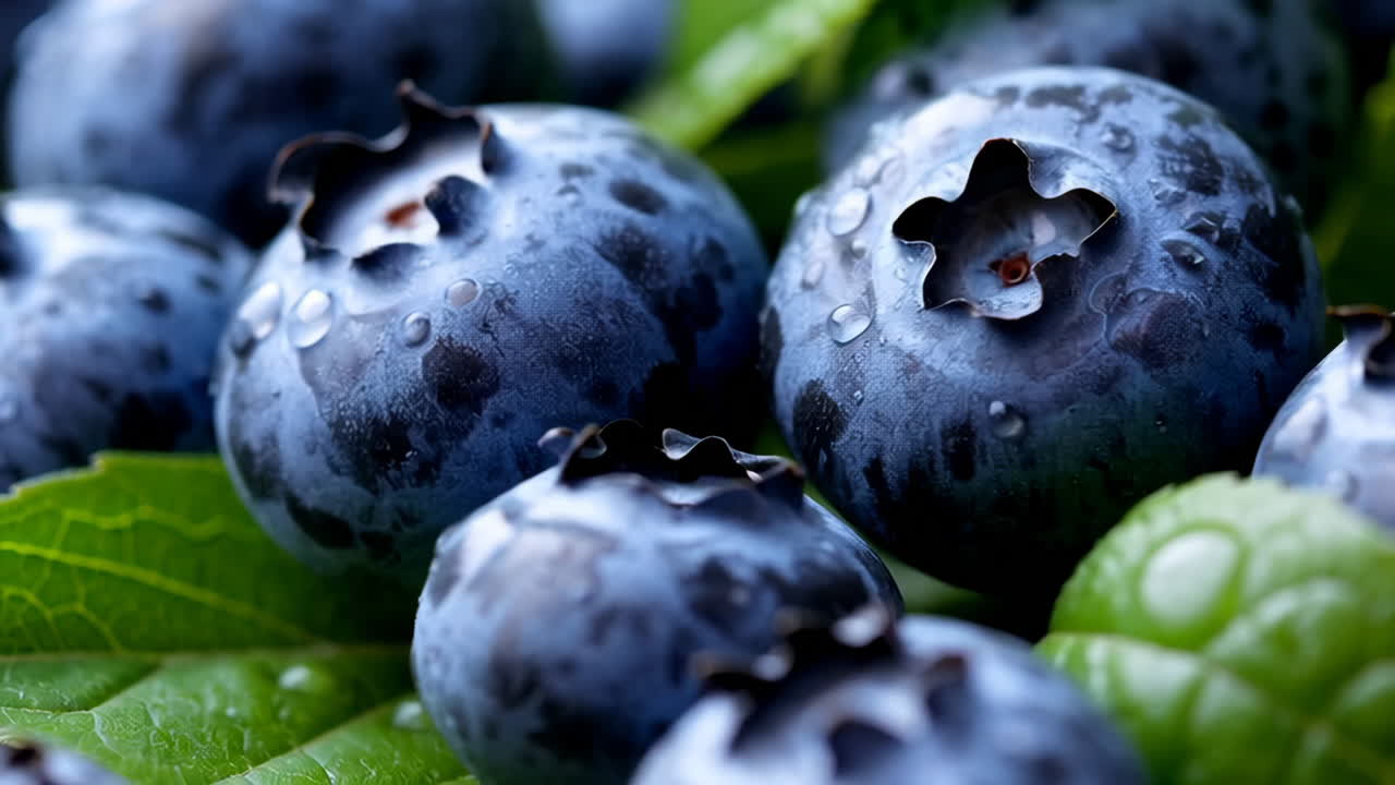 신선한 블루베리의 클로즈업