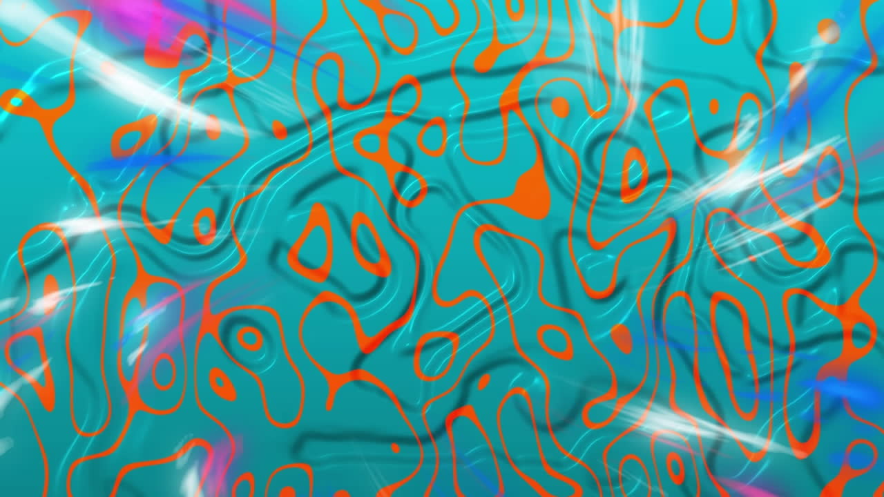 animación digital de rastros de luz contra el efecto de textura líquida con espacio de copia en fondo verde