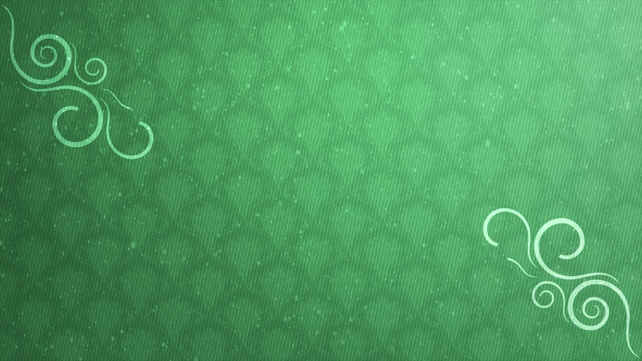 Green textured background with decorative swirls