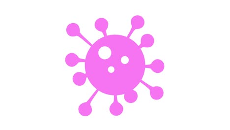 corona virus icon symbol loop pink