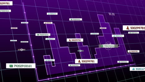 animation of data processing over media icons