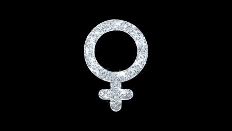 male sign gender icon shining glitter loop blinking particles .