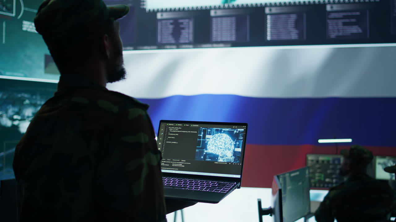 российские военнослужащие в офисе высокотехнологичного агентства распространяют фейковые новости