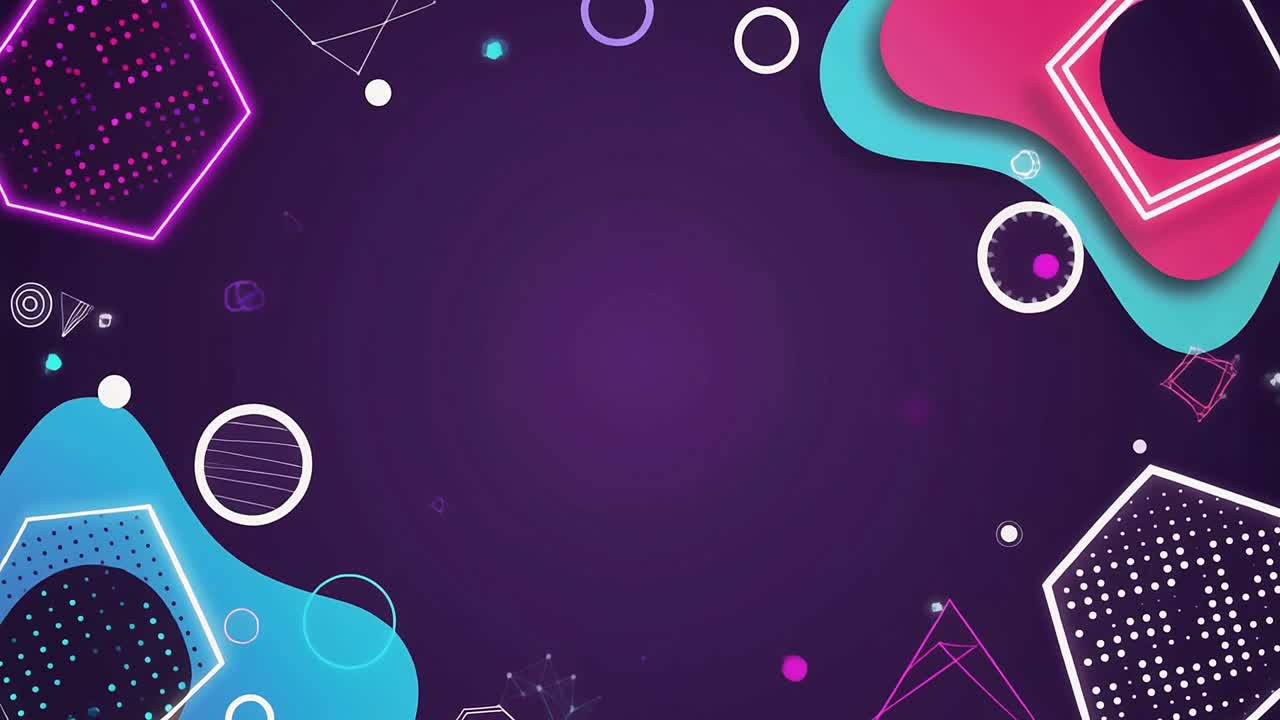 Vibrant Abstract Motion Graphics with Animated Geometric Shapes