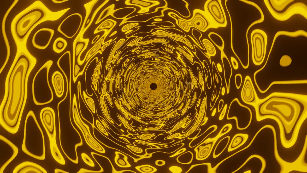 luces naranjas brillantes abstractas en un tubo futurista. movimiento en bucle a través de líneas brillantes en un bucle continuo