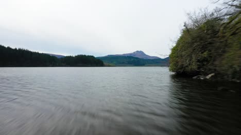 Scenic Lake and Forest Landscape with Mountains