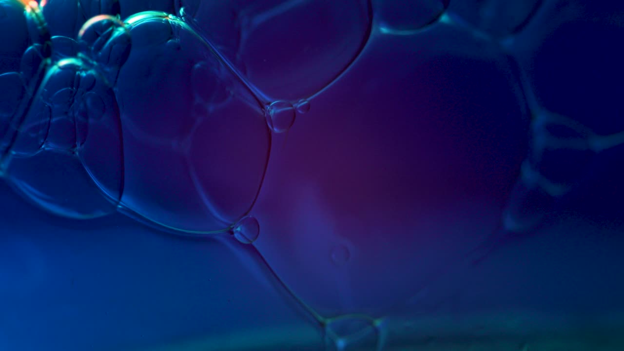 Blue Liquid Underwater Shapes Macro Abstract