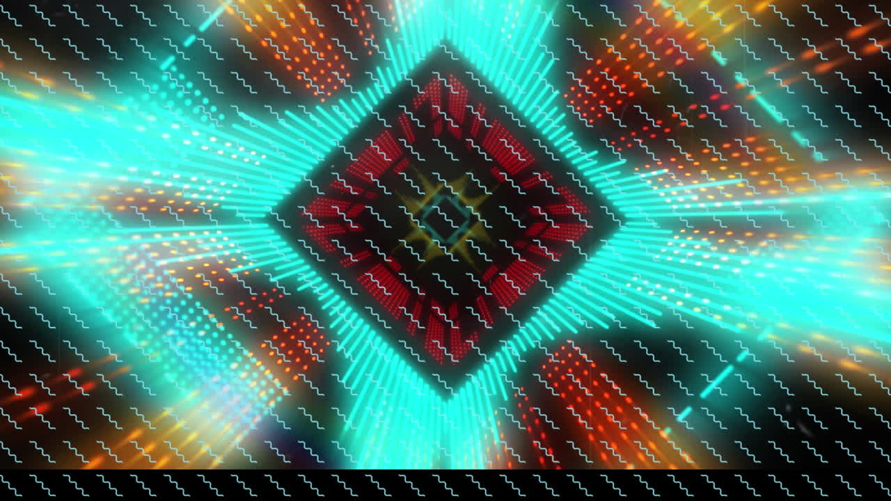 animación de formas de seon sobre un fondo negro