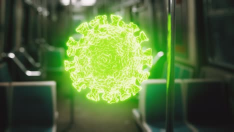 coronavirus covid-19 epidemic in subway car