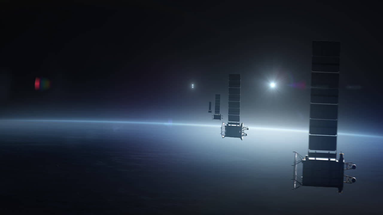 Satellite Constellation in Orbit