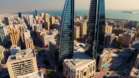 aerial view of manama city center, bahrain