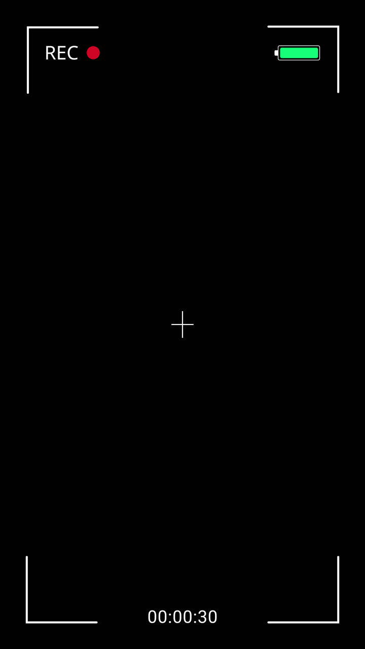 Camera Recording Interface Overlay on Black Background