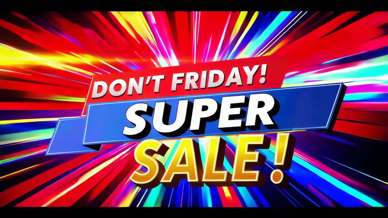 Vibrant Super Sale Promotional Graphic