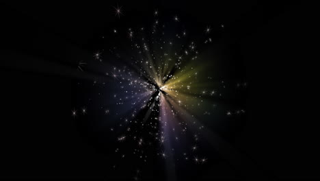 sparkling stars bursting in the dark