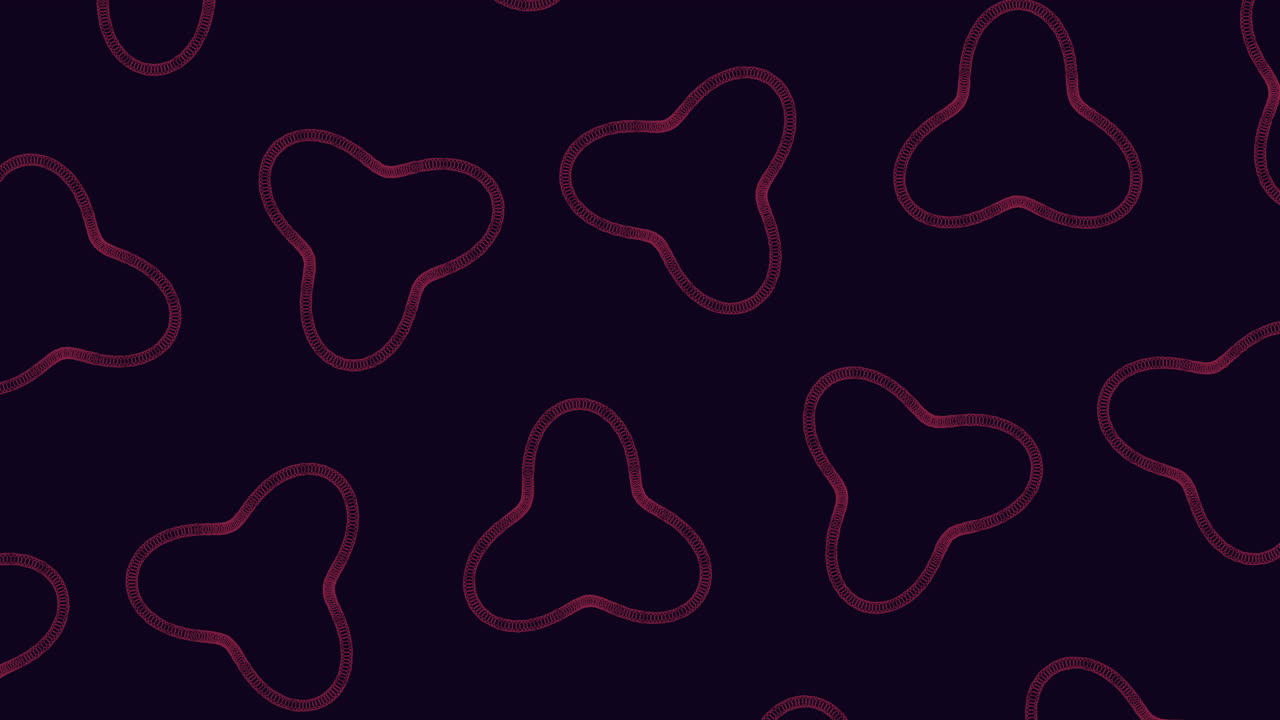 Symmetrical red arrows point in various directions on a black background. Some arrows point up, others down, creating a balanced and dynamic visual pattern