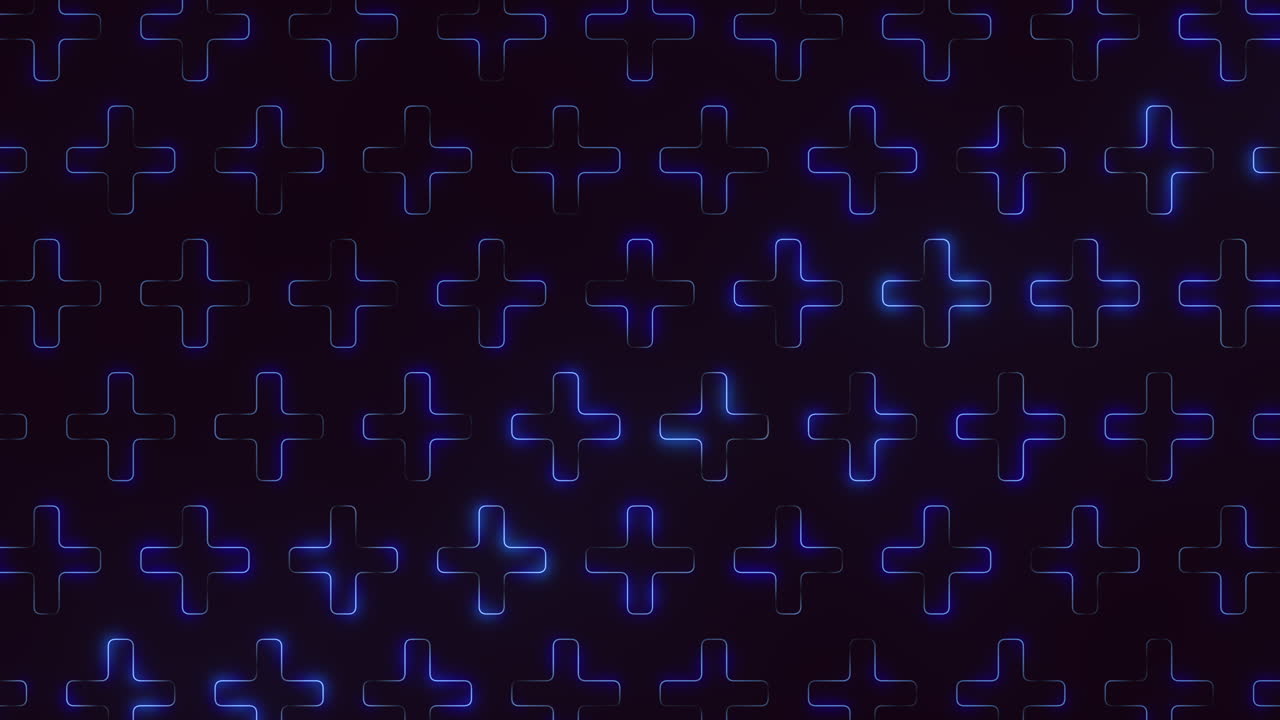 반이는 십자 모양의 파란색 선들이 매혹적인 격자를 형성합니다.