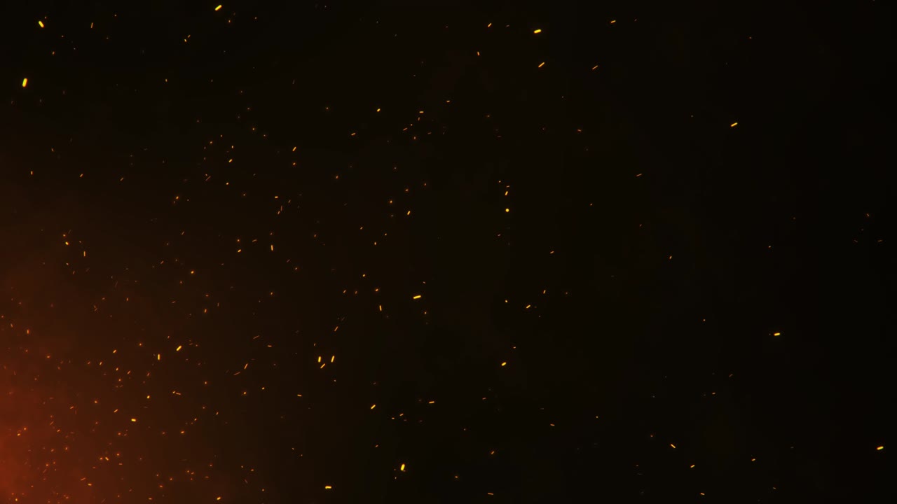 4k fire particles burning red hot sparks fire glowing particles on black background overlay fire