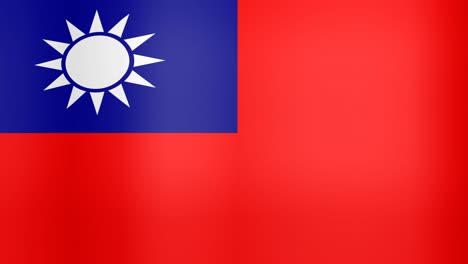 waving flag of taiwan looping background