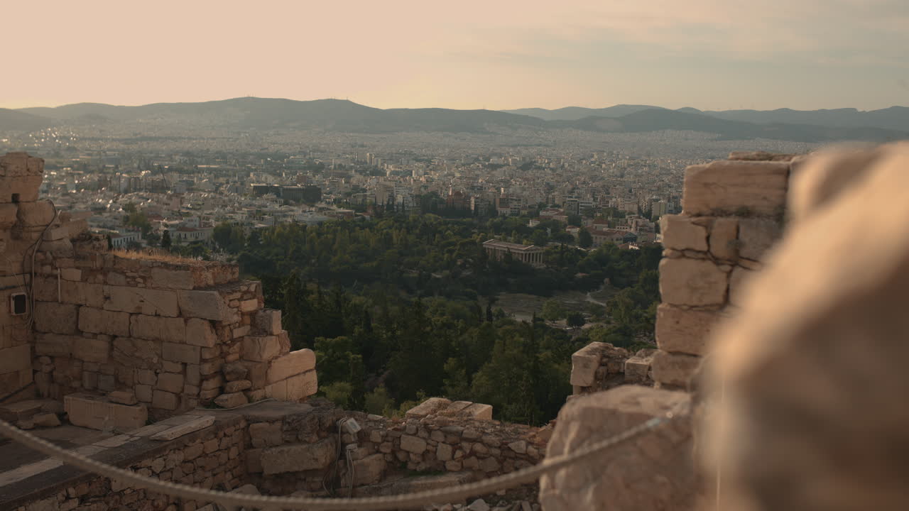 Athens Cityscape from Ancient Ruins