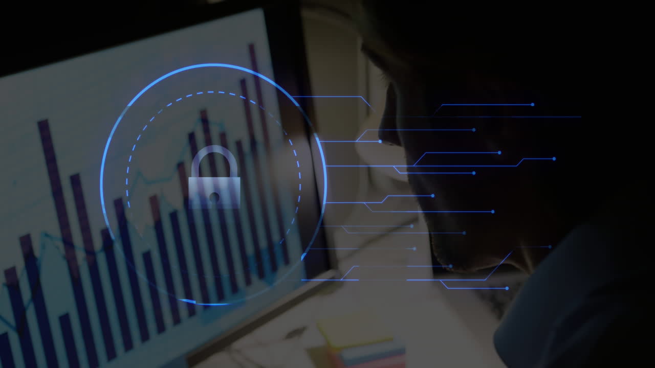 Digital security interface against person using computer