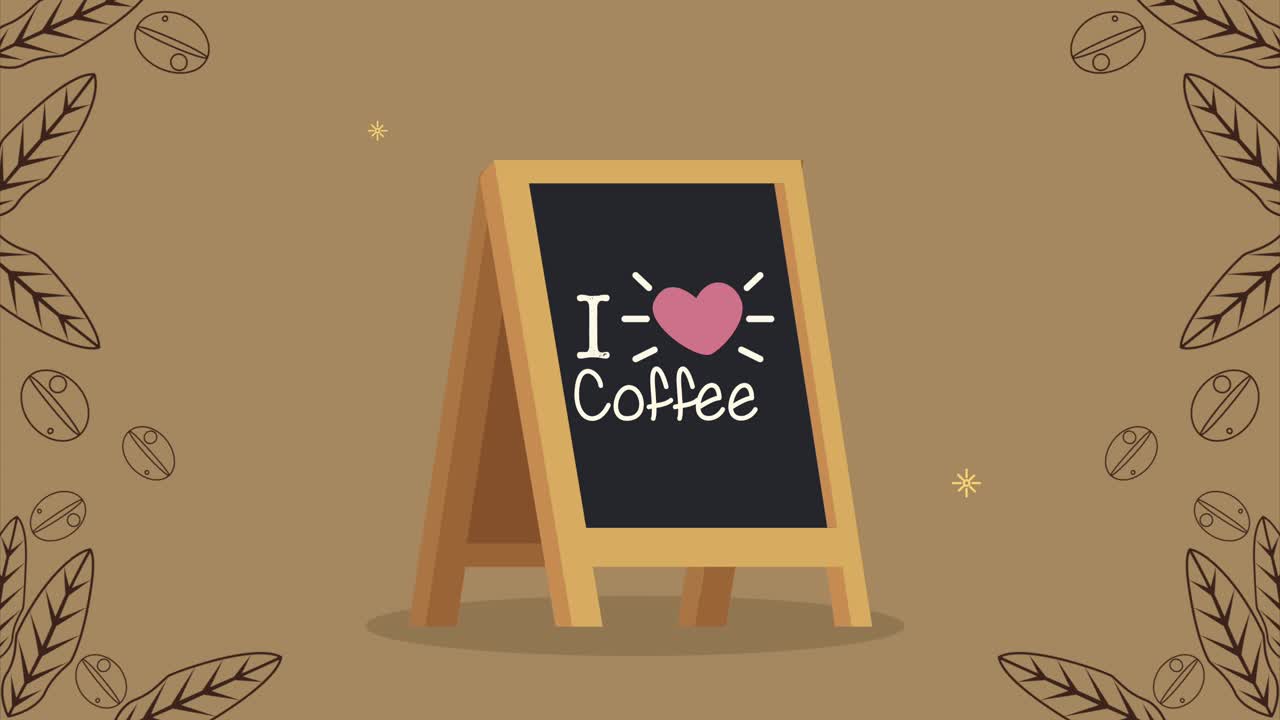 i love coffee lettering in chalkboard