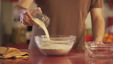man making vegan meat. process, how to cook seitan