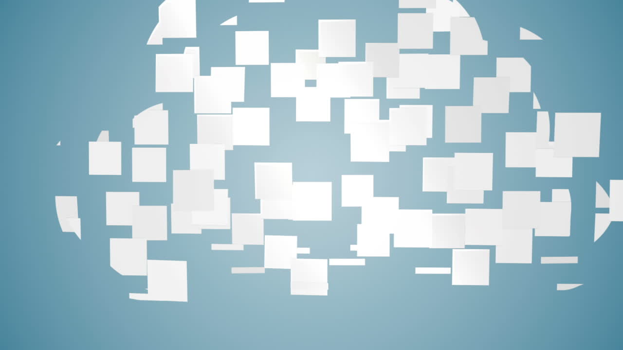 파란색 배경의 클라우드 컴퓨팅 그래픽