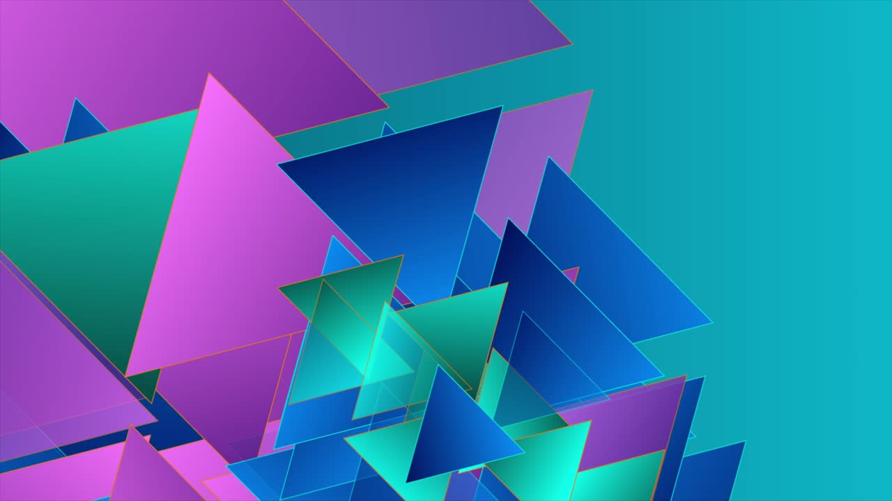 Blue violet abstract tech motion background with glossy triangles