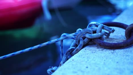 eyelet for mooring a boat at sea in france
