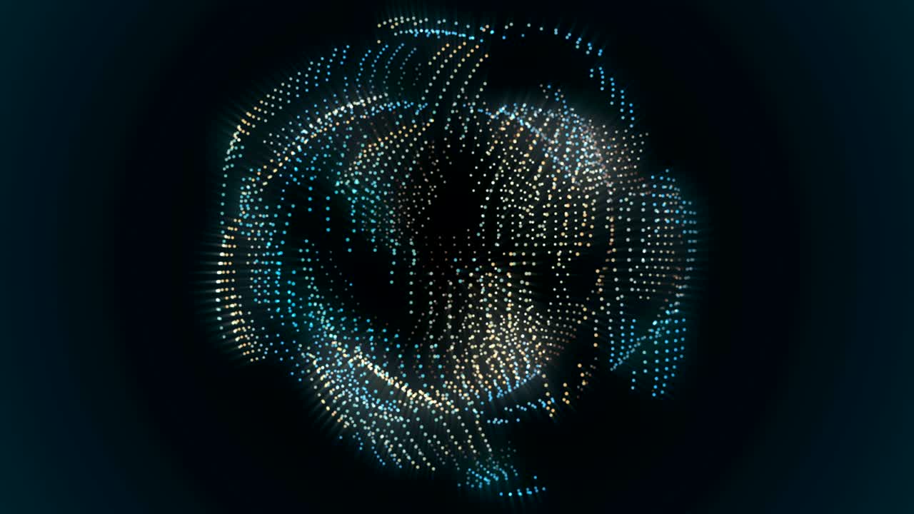 ciencia ficción abstracta movimiento técnico del orbe fondo bucle azul