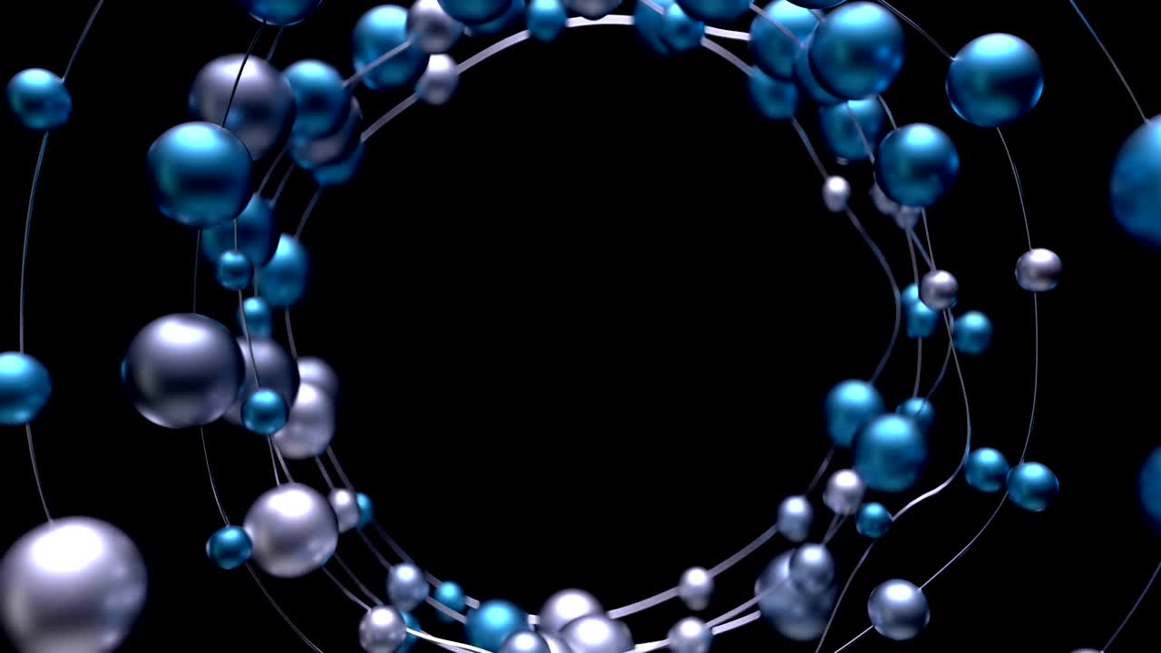4k абстрактные молекулы в круговой цепи.